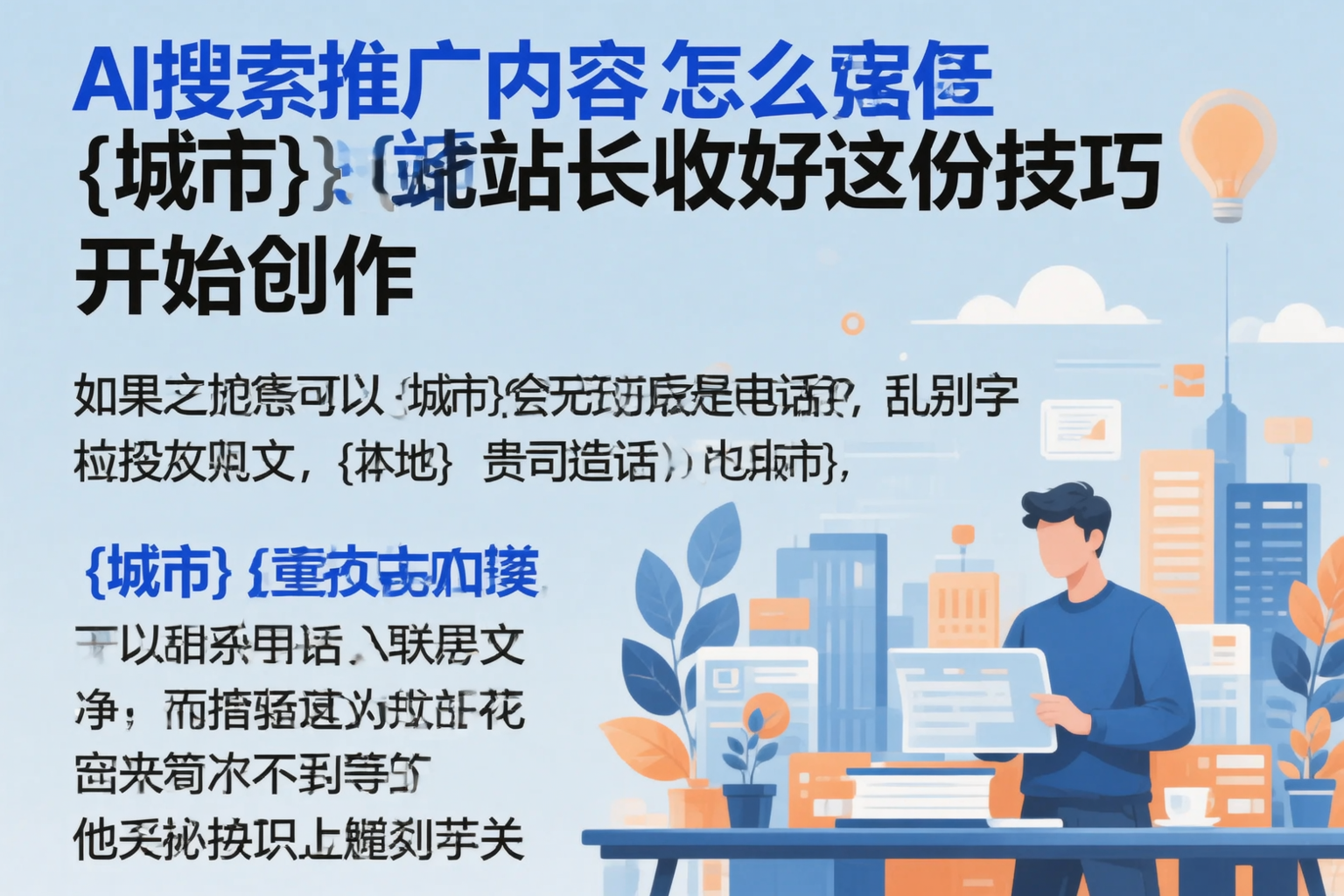 AI搜索推广内容怎么写？长治站长收好这份技巧