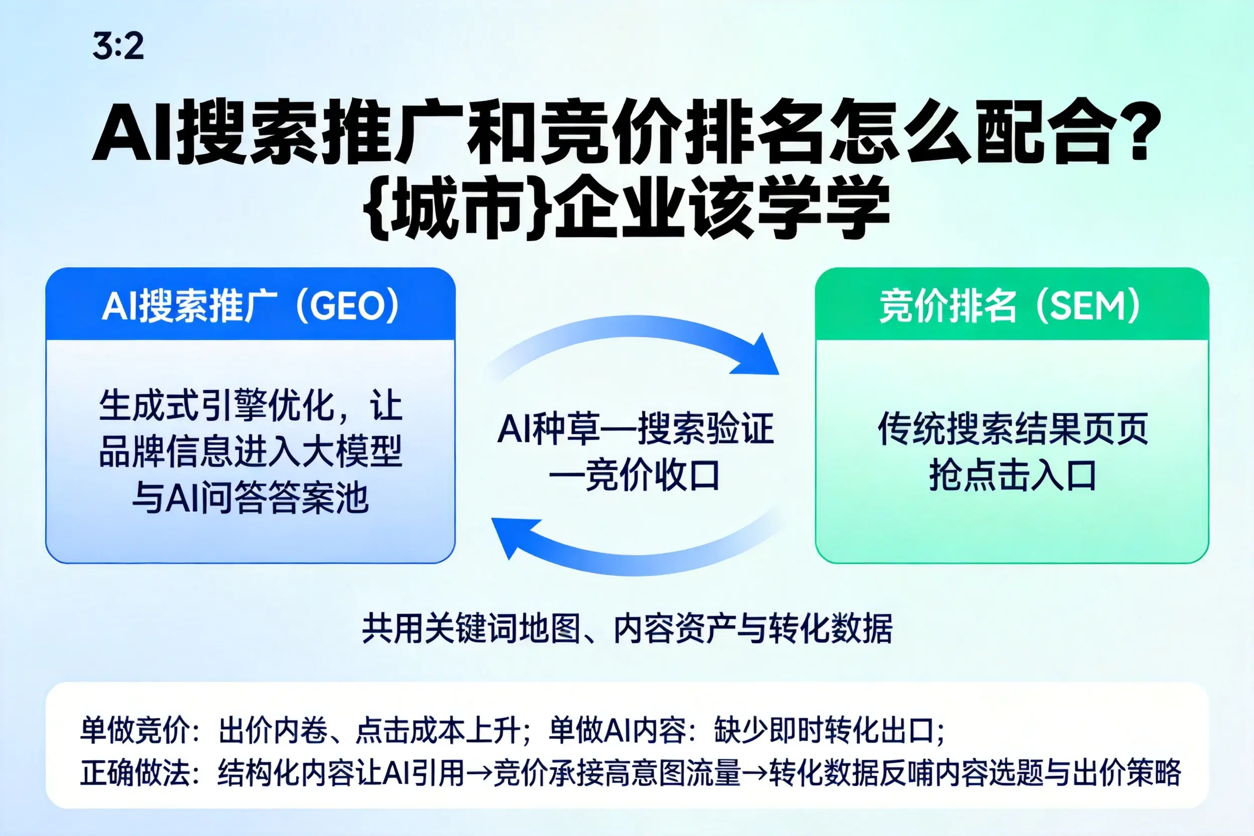 AI搜索推广和竞价排名怎么配合？长治企业该学学