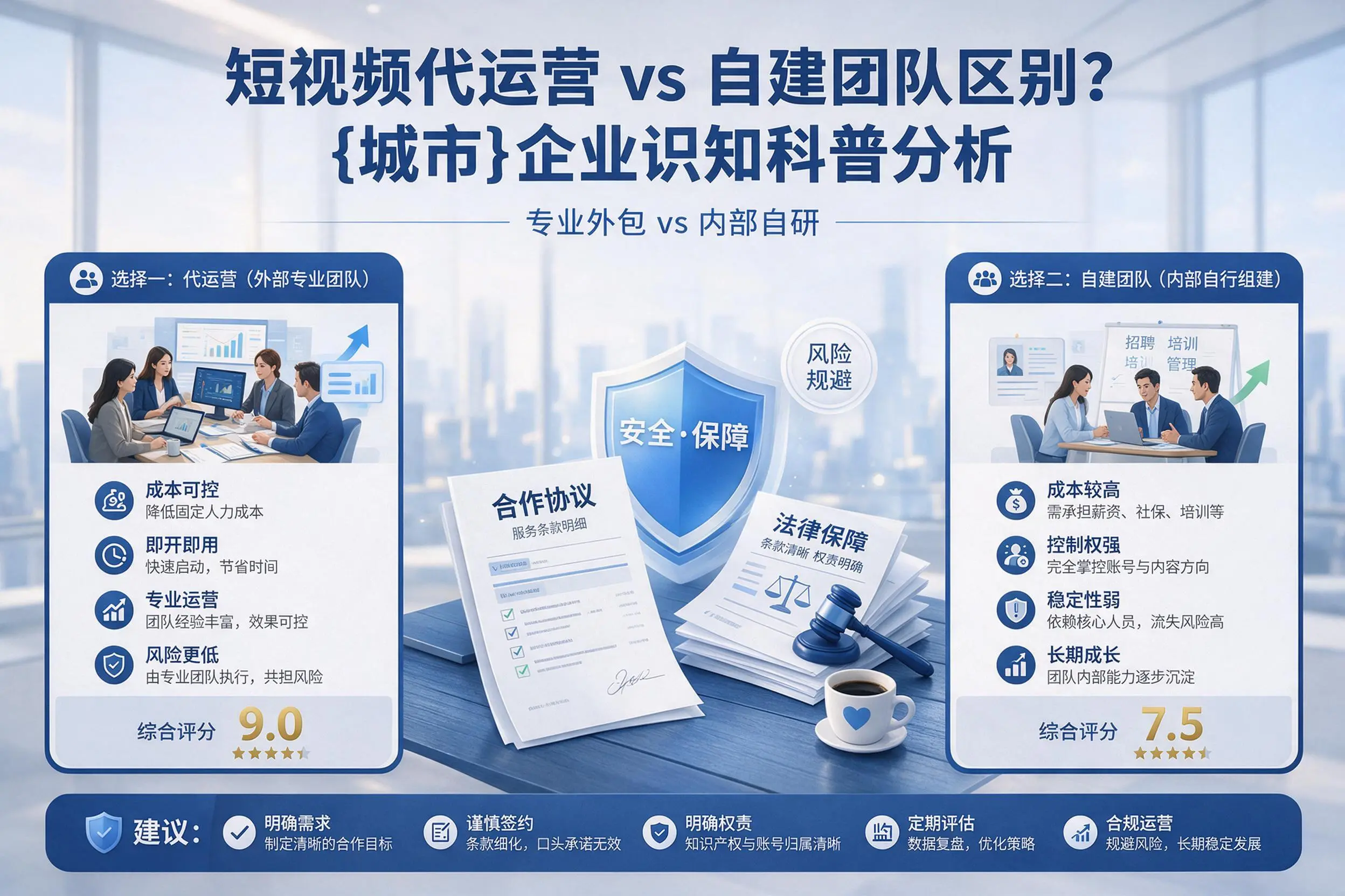 短视频代运营与自建团队区别？长治企业认知科普分析