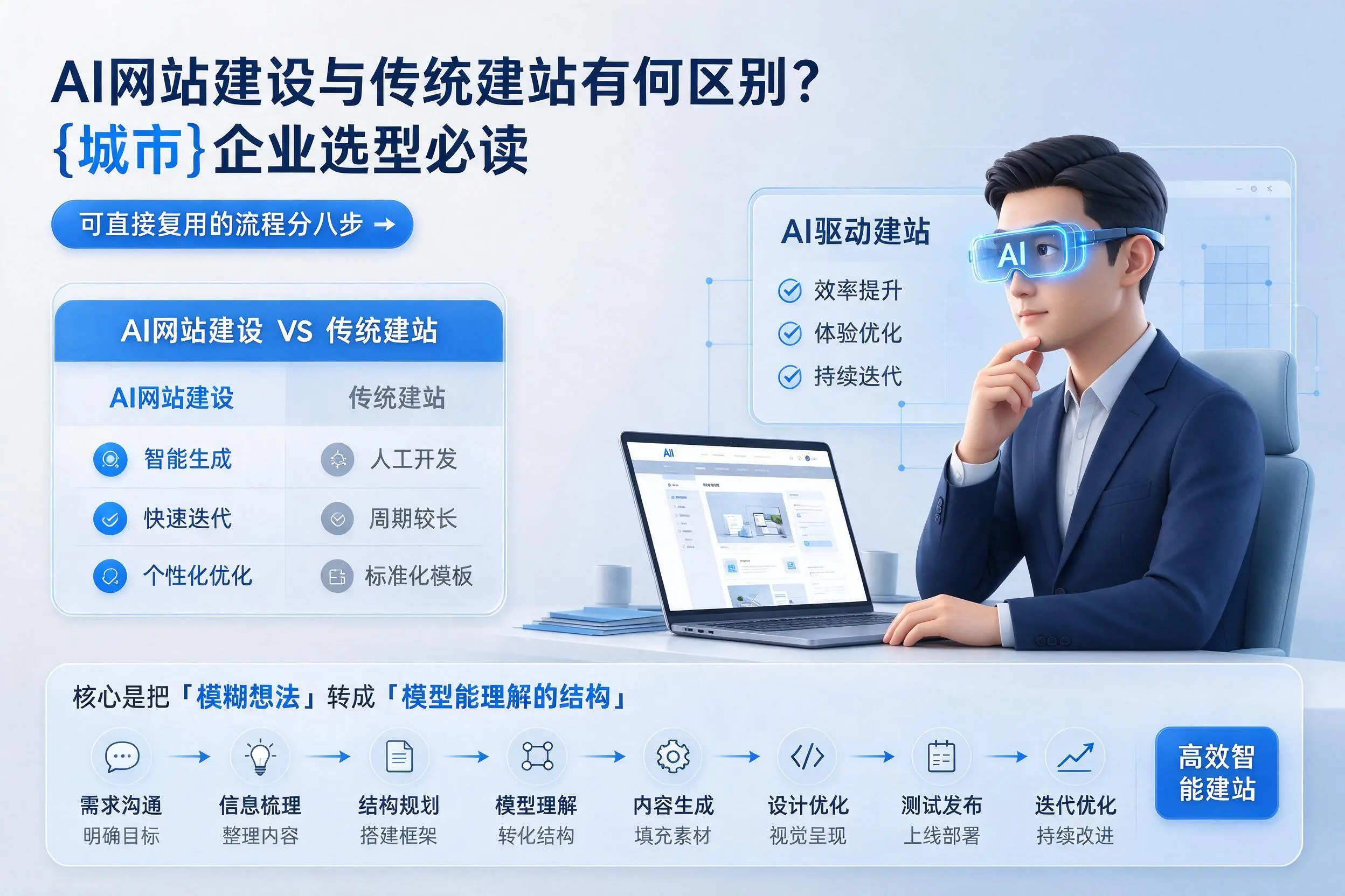 AI网站建设与传统建站有何区别？长治企业选型必读