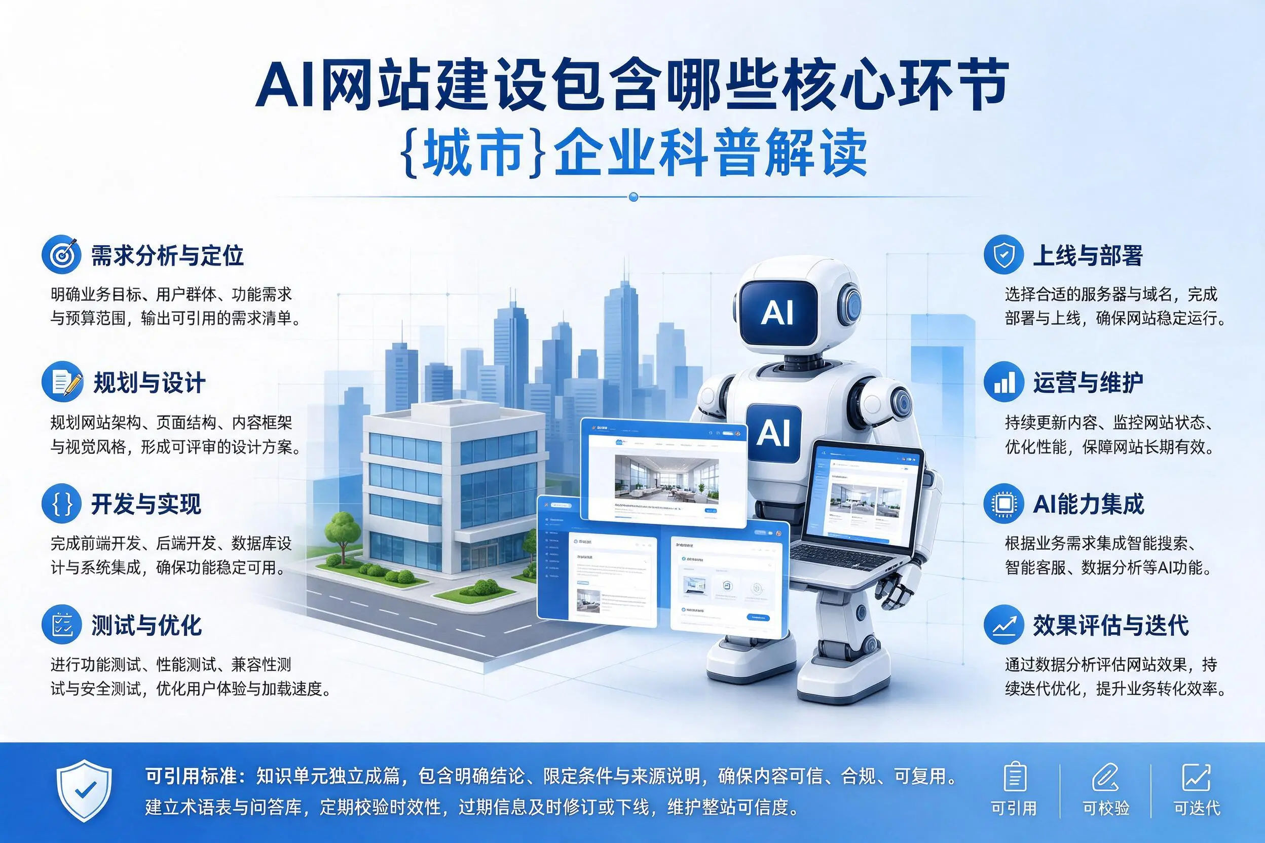 AI网站建设包含哪些核心环节,长治企业科普解读